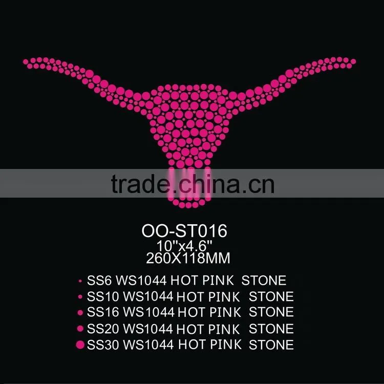 Unique Hot Pink OX - Head Design Printable Stickers
