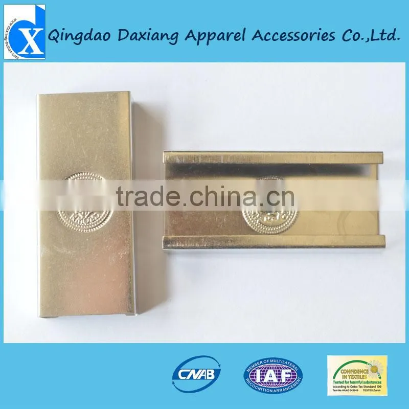 Silver metal hook trousers of button