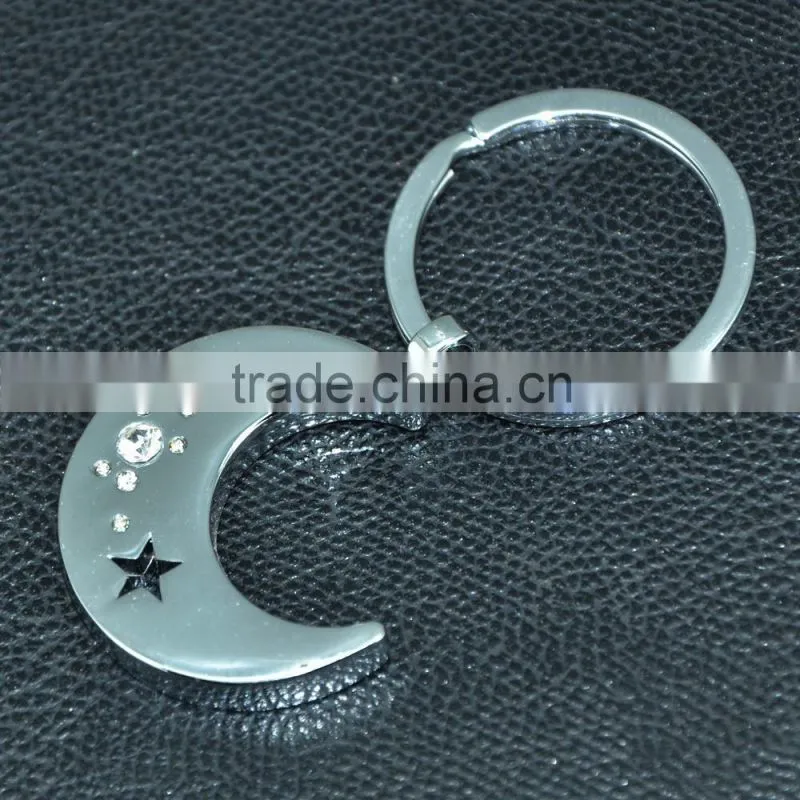 metal moon epoxy keychain keyring cute keychain