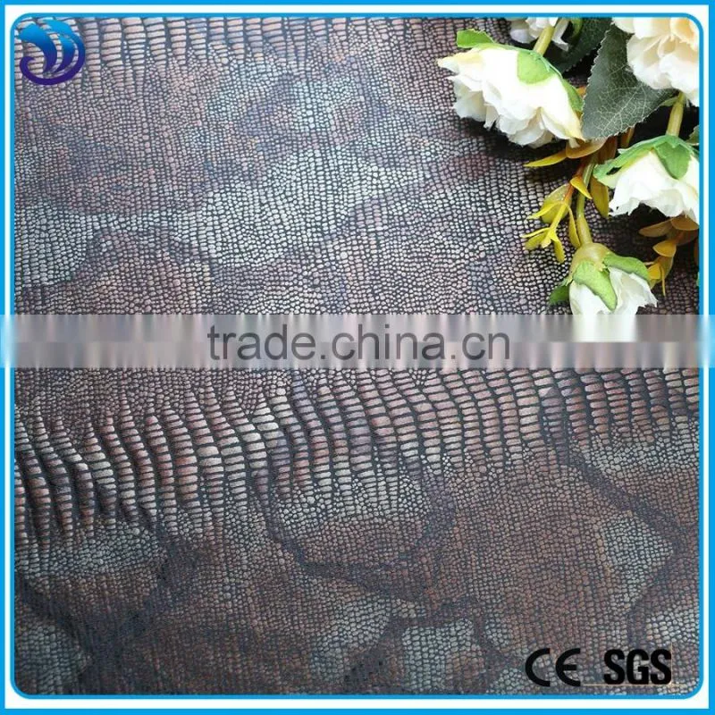 polyester spandex good stretch hot stamping fabric