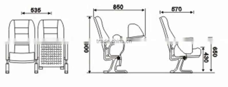 Manufacture direct sale lecture theatre chair