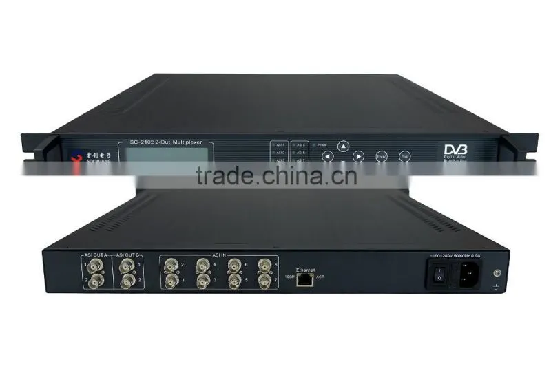 SC-2102 TS ASI MUX 4 output 8 input Multiplexer