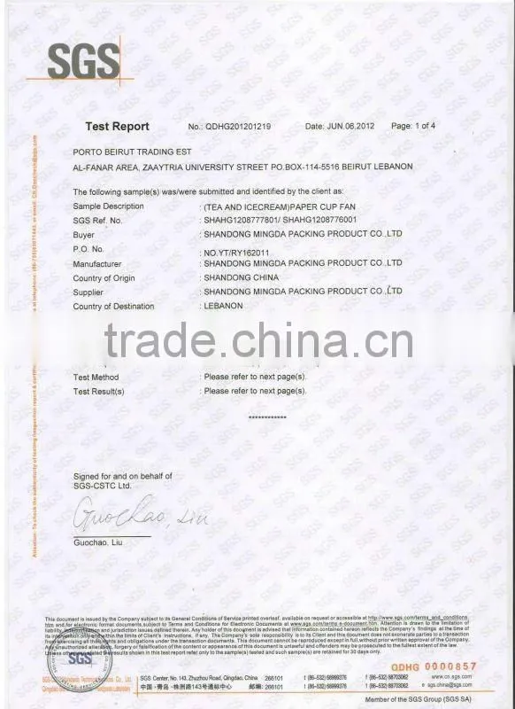 sing pe coated disposable paper cup sheet,paper cup fan