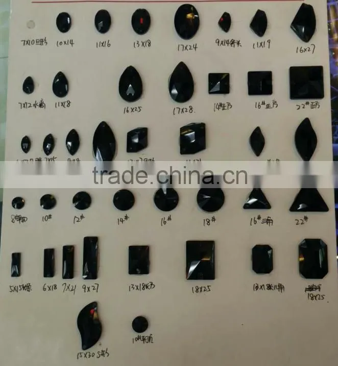high quality sew-on glass crystal