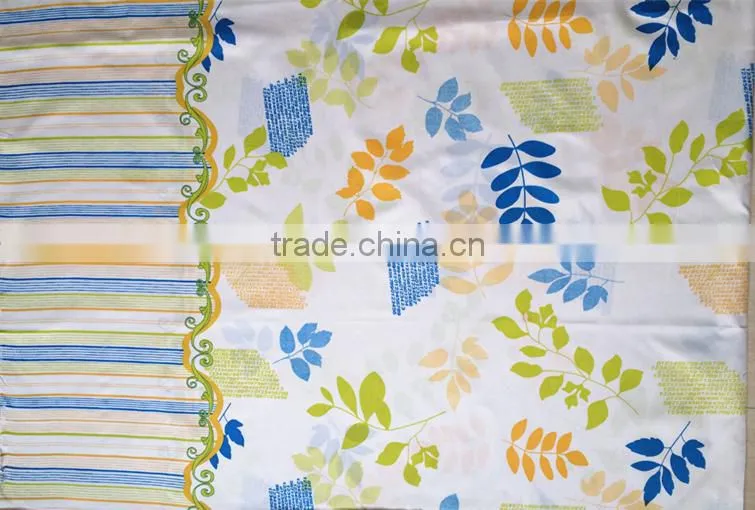 Spring leaf print fabric micro fiber peach