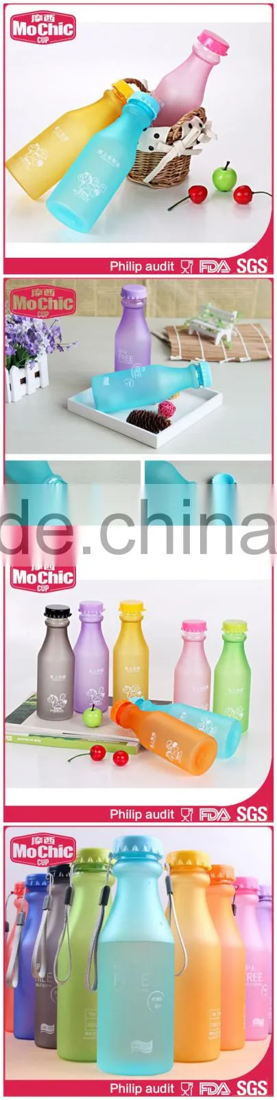 Mochic 500ML Outdoor frosting Plastic Water Bottle / OEM Travel Bottle