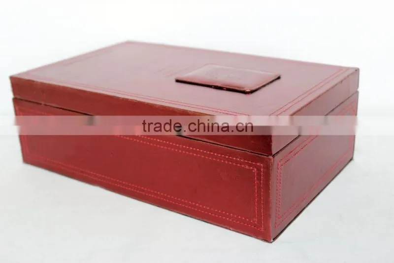 High Quality Faux Leather Wine Box/Wooden Wine carrier/Double Wine Case