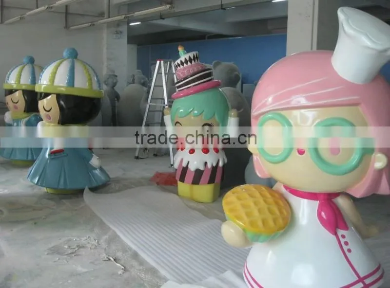fiberglass decorative cartoon sculpture statue