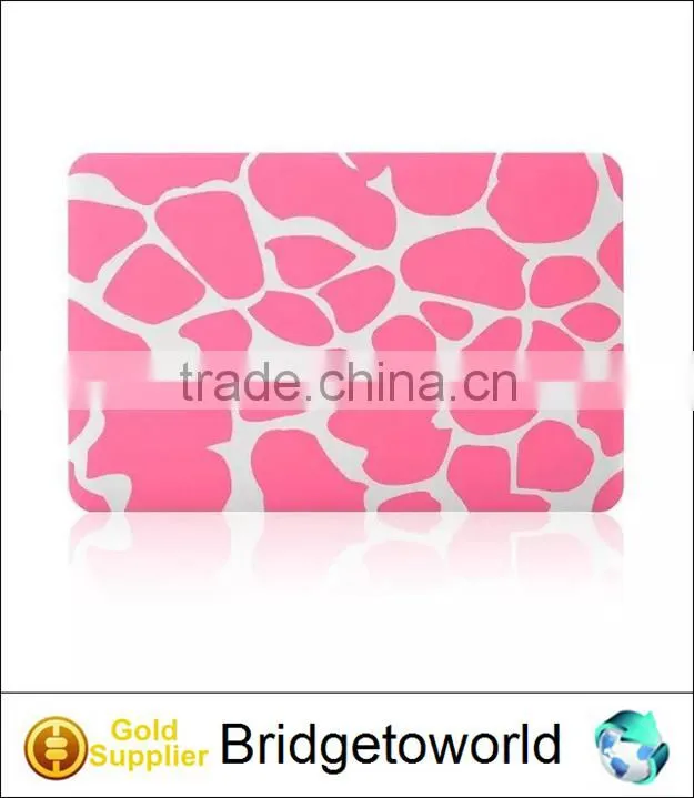 New Purple Pink Leopard Hard shell for Macbook Water Paste Injection Hard PC Shell Cover Case for MacBook