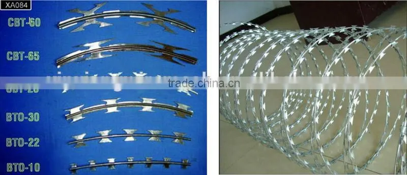 Wholesales professional coiled cheap security razor wire