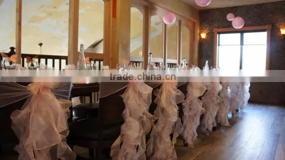 Colorful organza spandex chair sashes for wedding party hotel wholesale