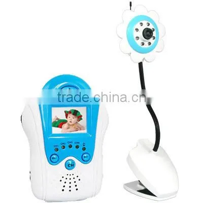 Blue Voice Control Baby Care Kit 2.4Ghz 4CH Wireless Camera Video Baby Monitor