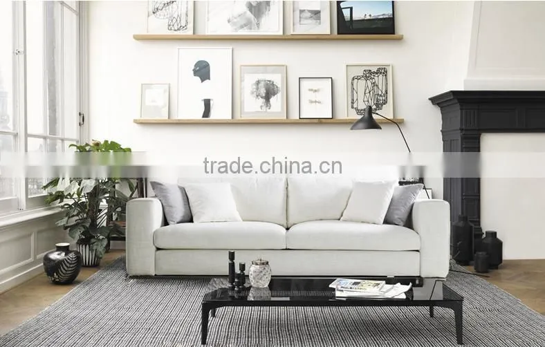 Milan Fashion Simple and Fashion Fabric Solid wood High Quality Feather Sofa