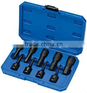 9 PCS 1/2 inch Dr. Hex Impact Socket Bit Set, Auto Repair Tools