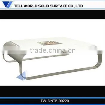 Genteel oval solid surface dinning table coffee table food table