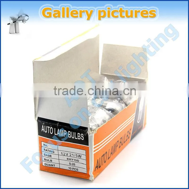 Automotive 1157 BAY15D Halogen Chrome Bulb Amber Color auto car accessories