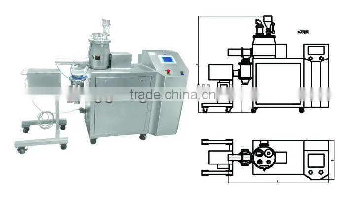 laboratory high shear granulator/laboratory high speed mixing granulator/rapid mixer granulator