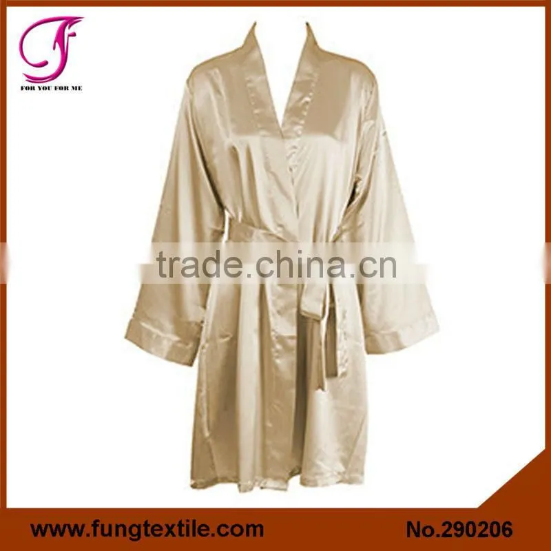2902 Wedding Rhinestone Bride Robe silky satin bride bridesmaid robe gown