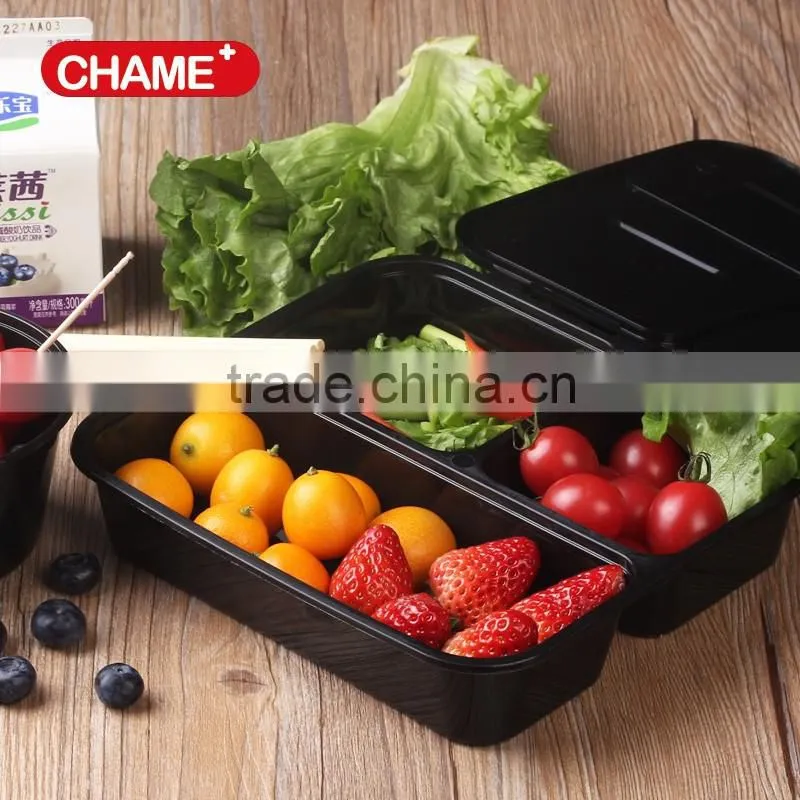 Best selling stackable 3 compartment plastic meal prep container