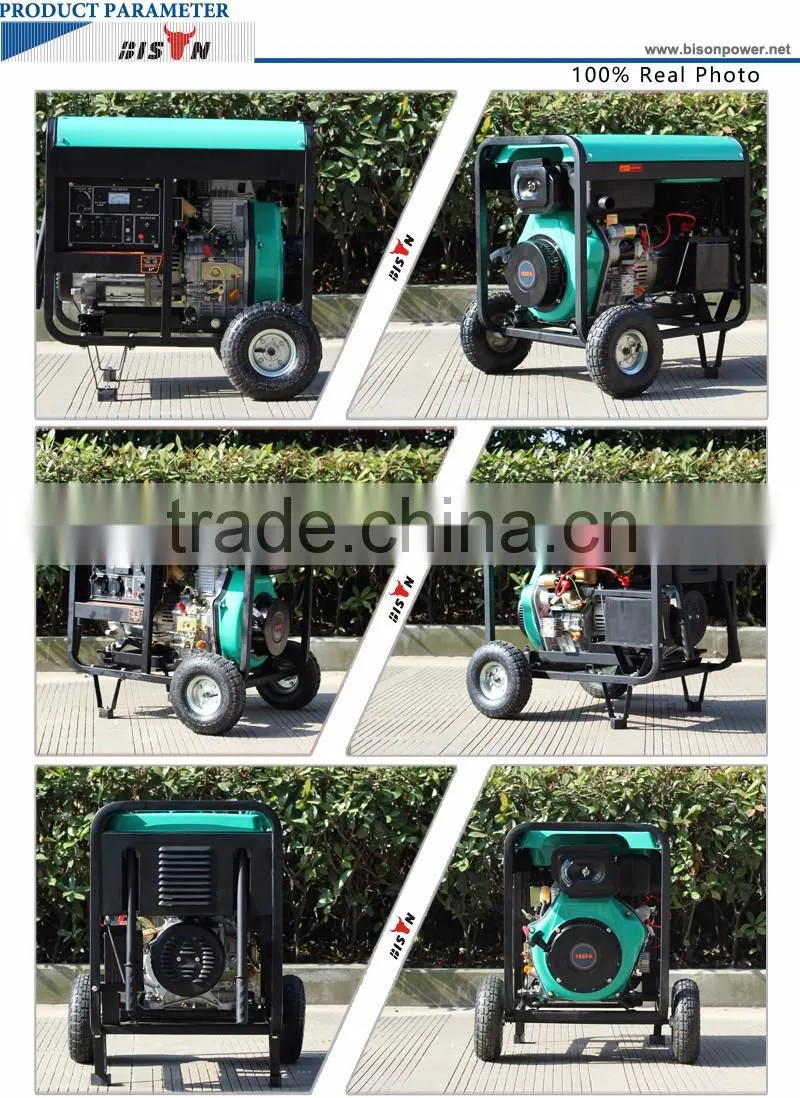 Bison China Taizhou 5KW Best Offer of Open Frame Diesel Generator Set