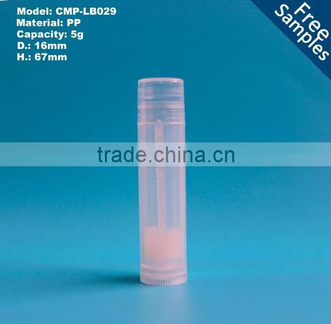 5ml clear white black round lip balm containers