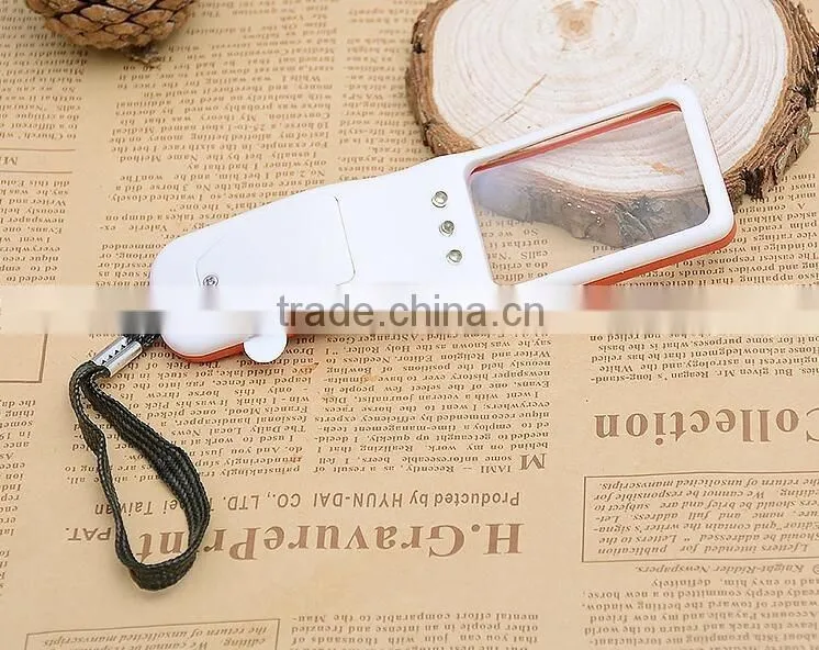 Wholesale Cheap led magnifier handle reading led pocket magnifier for elderly