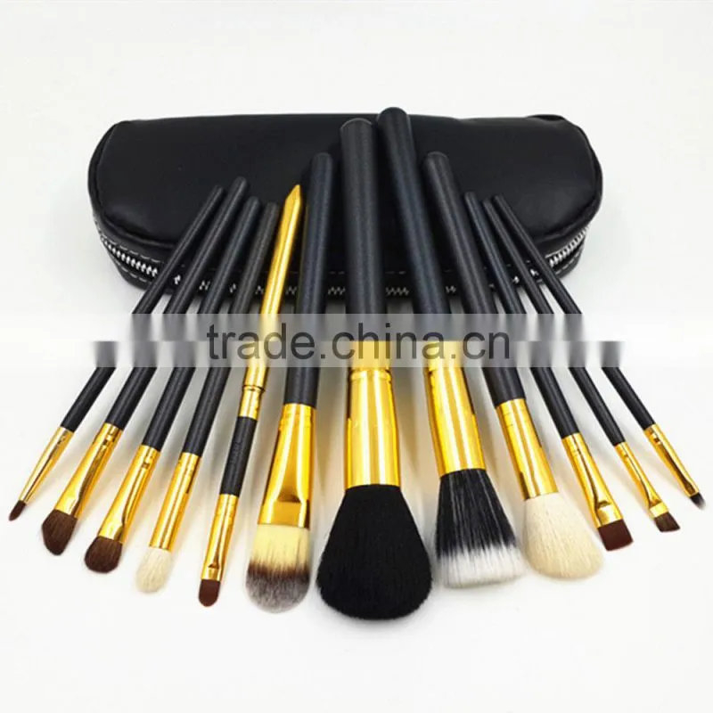 12 Cylinder purple makeup brushes