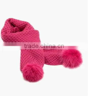 Women's Fox Pom Pom Scarf