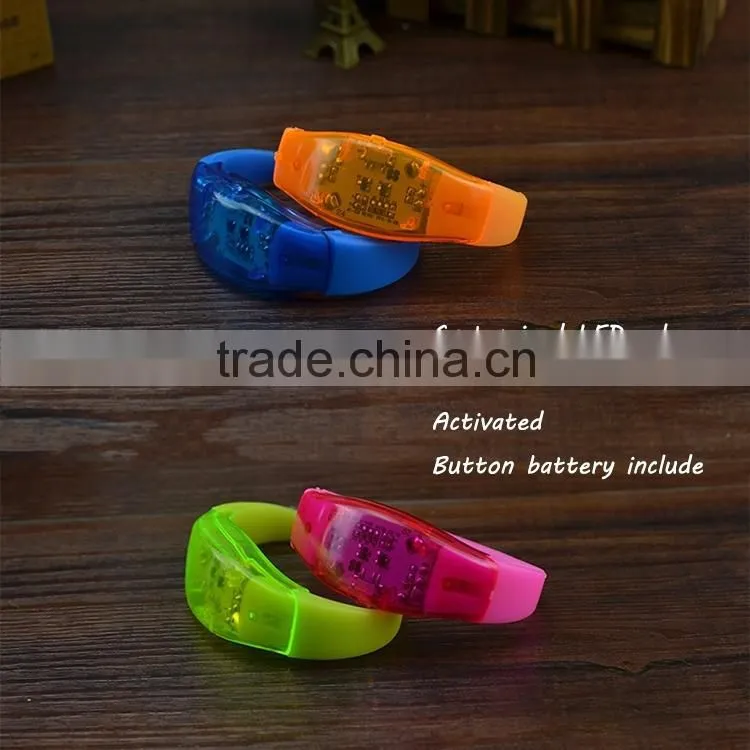 2016 Multi-function Sound Reactive Silicon Led Bracelet Watch