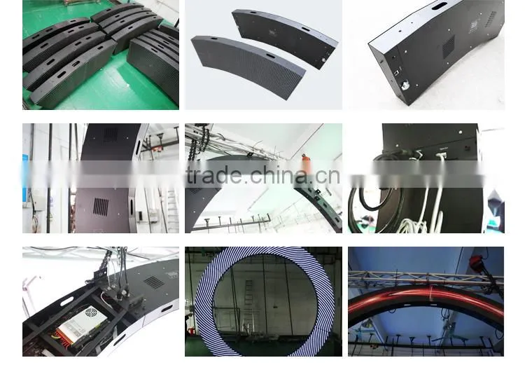 led 3d ring video display cabinet good for wedding stage lighting as backdrop in 2015