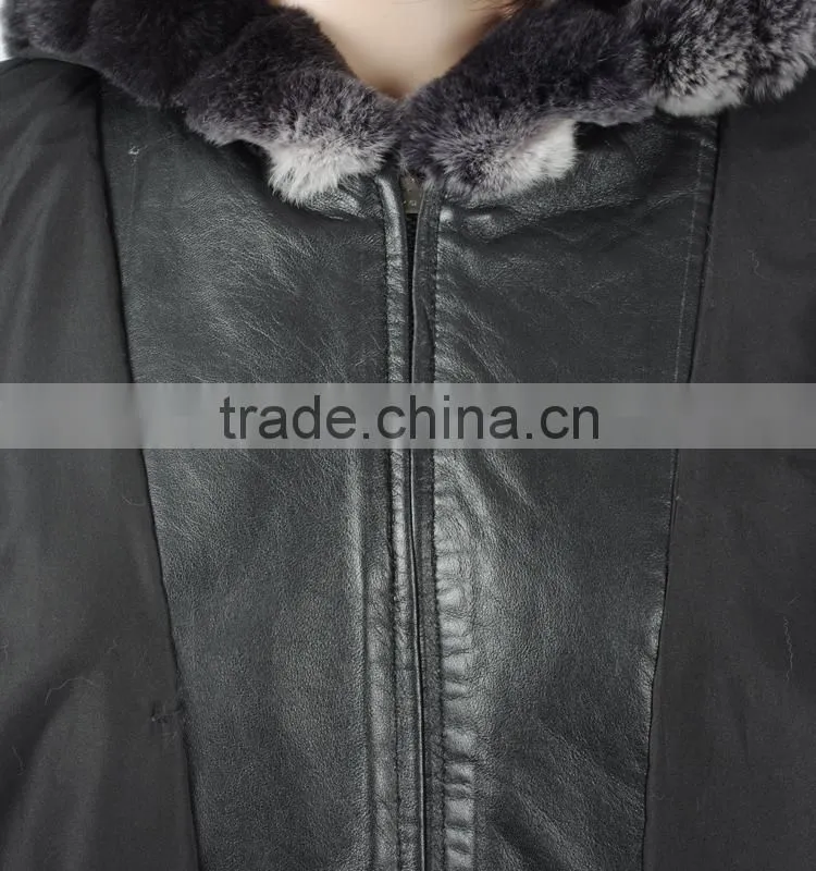 Chinchilla fur coat women poncho coat KZ150069