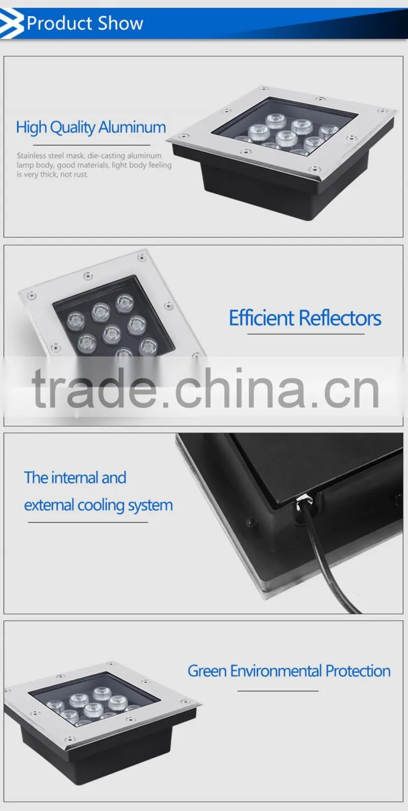 Outdoor Waterproof IP67 Square Buried LED Underground Light