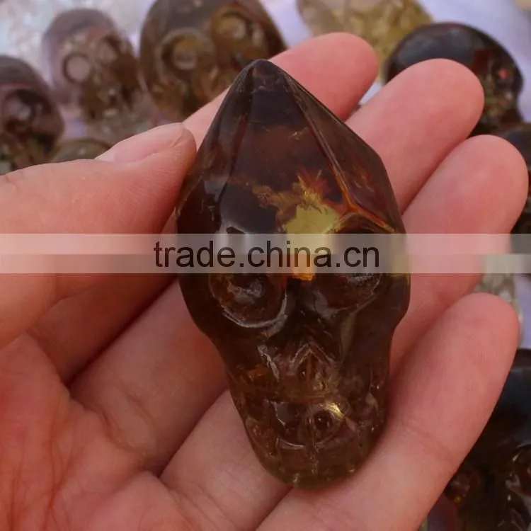 Nature Crystal skull wholesale citrine crystal skull