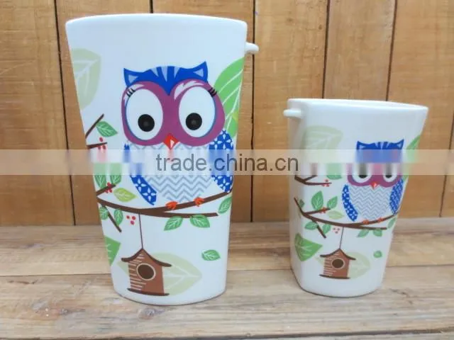 New owl decal milk jug water jug pitcher