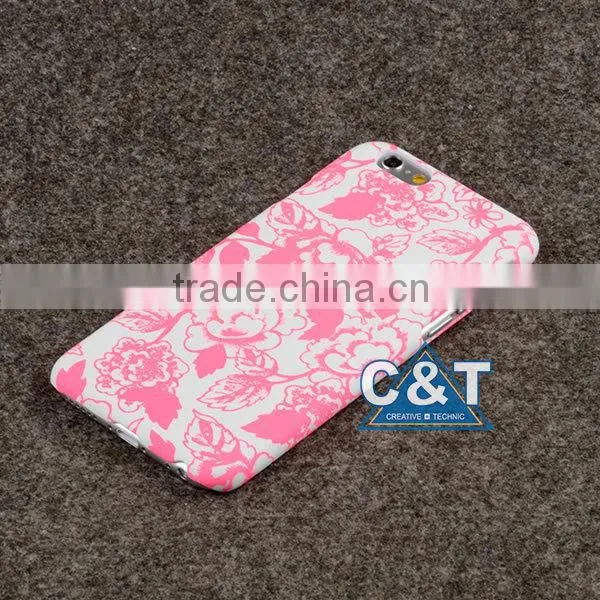 C&T Glow in the night dog shape hard case with imd printing design for iphone 6 plus