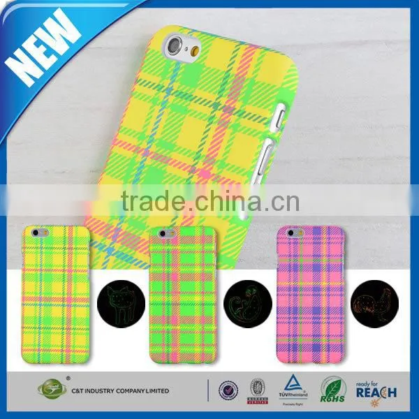 C&T Glow in the night dog shape hard case with imd printing design for iphone 6 plus