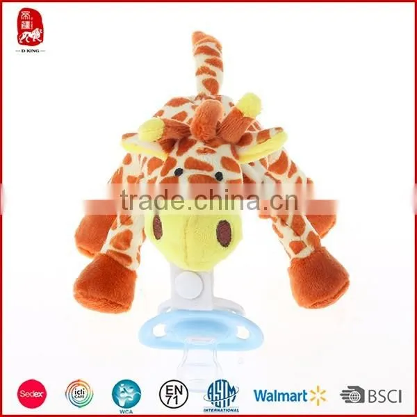 Eco-friendly Any Design Plush Pacifiers Custom Pacifier With Plush Toy