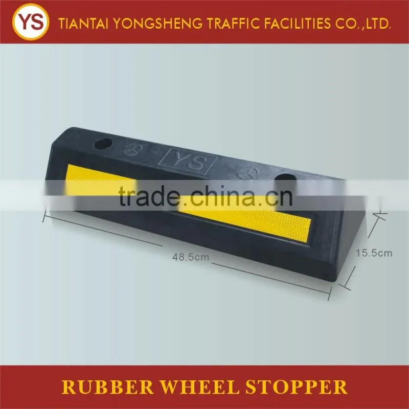 Customised Rubber Car Truck Parking Wheel Stoppers with Warning Words