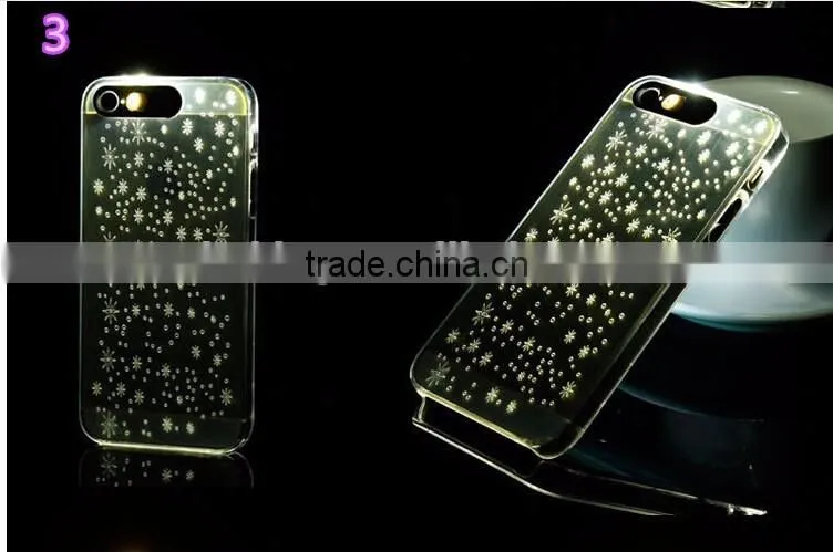LED Light Flash TPU+PC Hybrid Phone Case for iPhone 6 iphone 5S Light Phone cases
