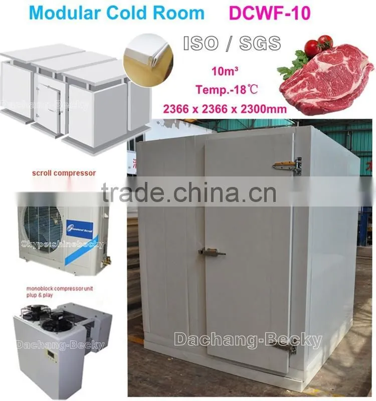 standard size walk in freezer room temp.-18degree C for meat storage
