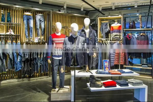 2 floor cloth store display stands display racks in showroom