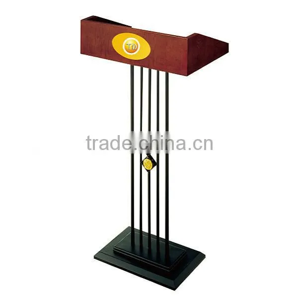 Wooden speech church rostrum fancy design podium lectern for sale