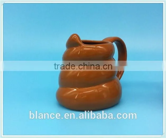 poop shape coffee mug in shit design emoji mug in stock