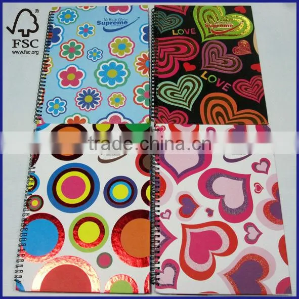 college ruled A4 hardcover spiral bound composition notebook