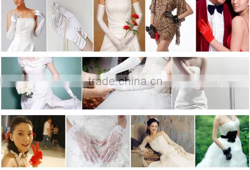 Wholesale Cheap Custom Fingerless Bridal Satin Gloves