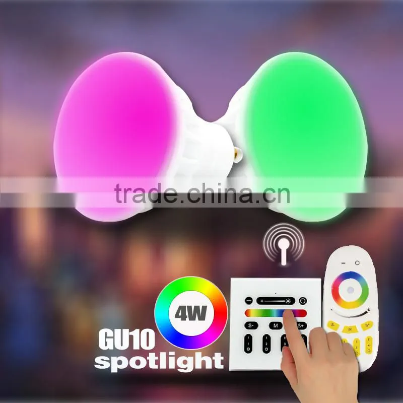 Hot sale AC110-240V 2.4G wireless WIFI GU10/MR16 rgbw led Spotlight