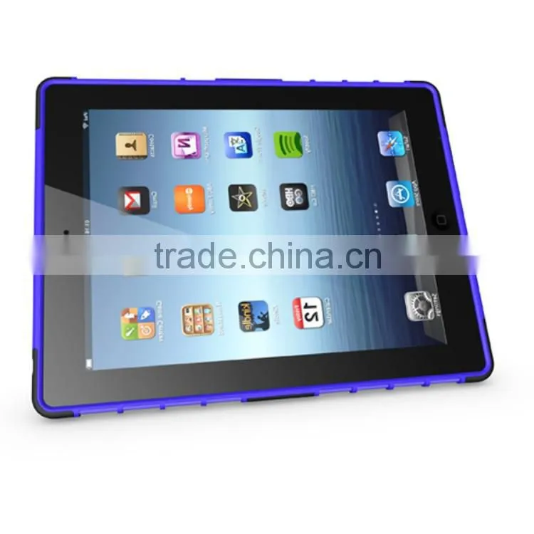 Dual Layer Slim Hybrid Case tablet cover 2 in 1 dual layer case with kickstand TPU PC for ipad 2 3 4