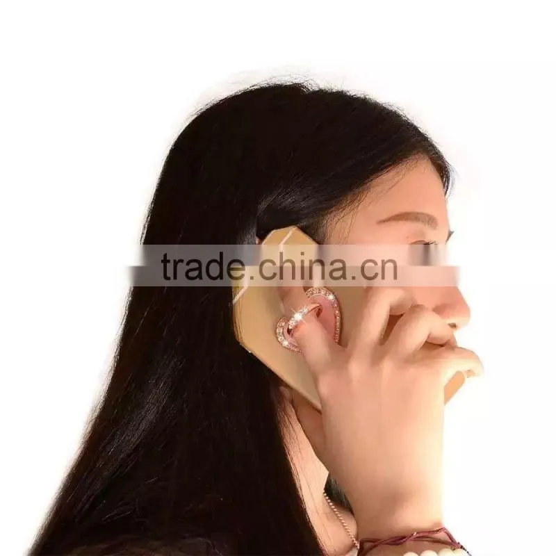 Hot sale mobile phone metal stand holder finger ring holder, diamonds heart shape