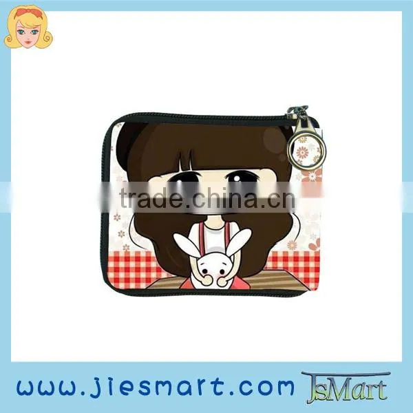 JSMART sublimation printing short wallet custom bag