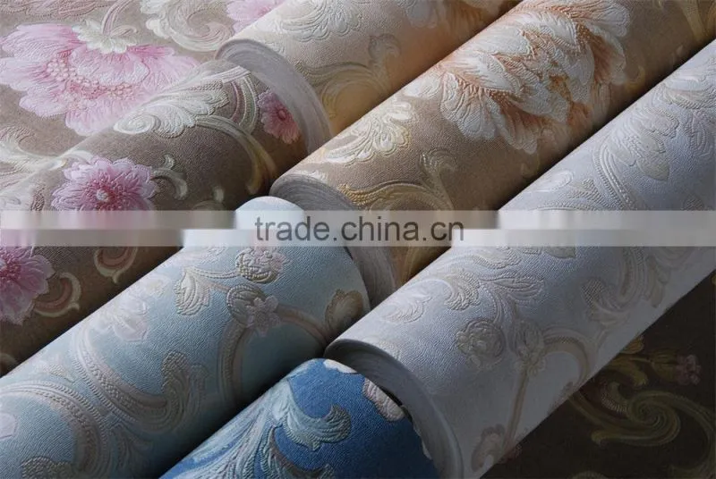 italian design lether effect deep embossed wallpaper with high quality